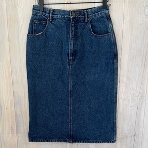 Vintage Geoffrey Hunter Denim Skirt Size S
